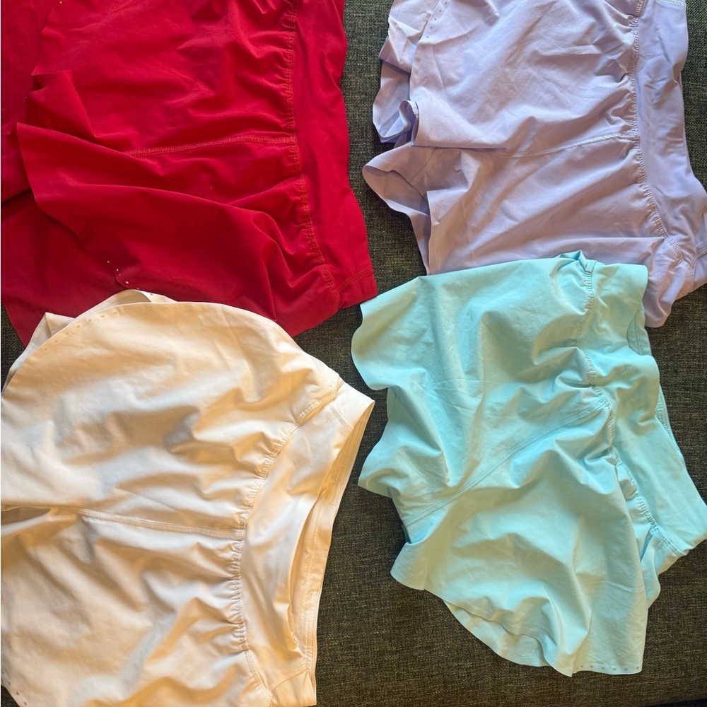 Lululemon Athletica White Shorts 4 pairs